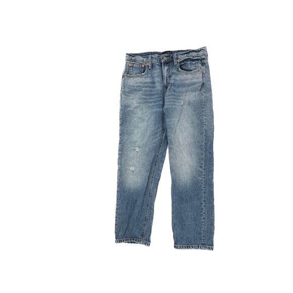 Lucky Brand Boy Mid Rise Relaxed Straight Distressed Women's size 6 Blue Jeans - Picture 1 of 6